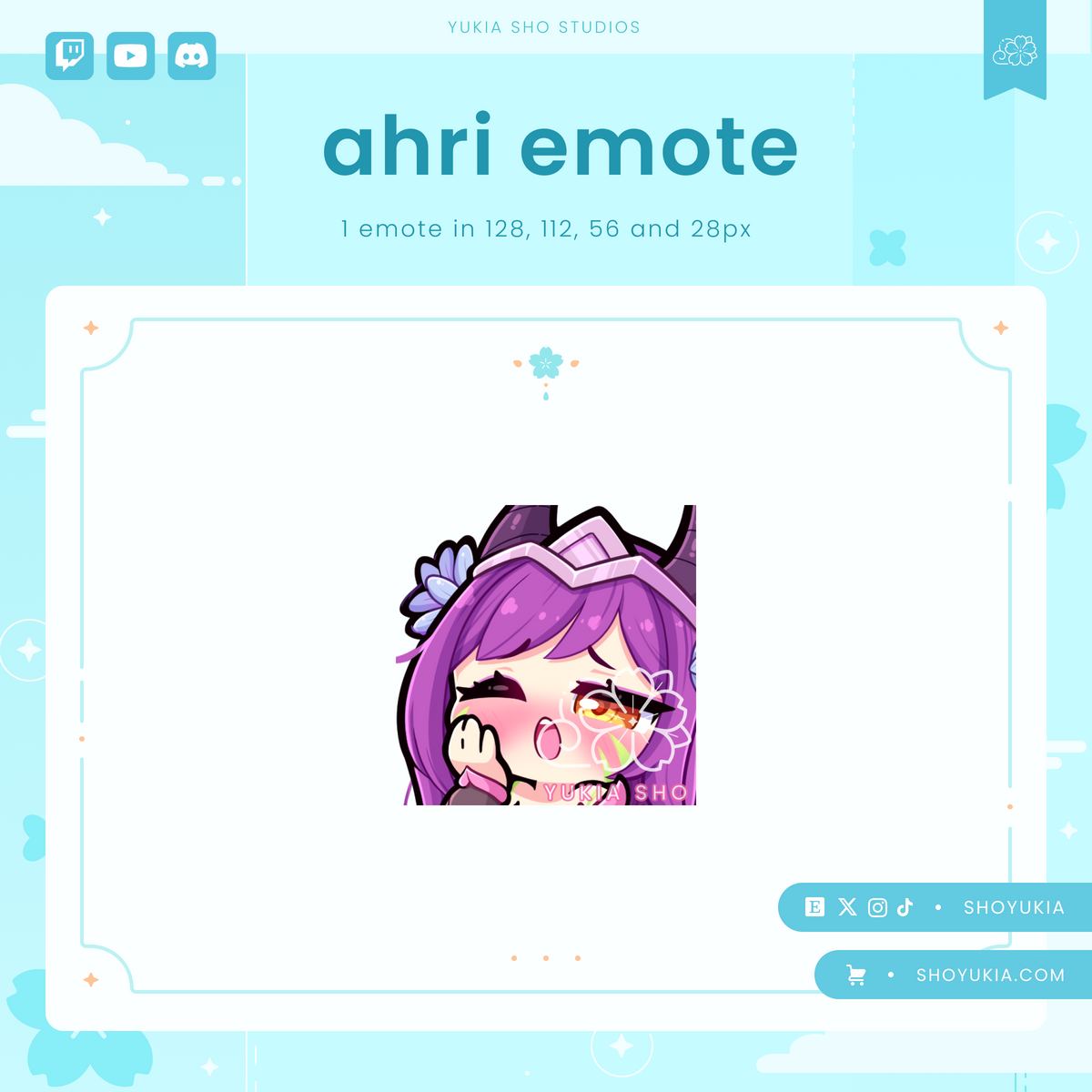 Emoticones de Ahri de League of Legends para Twitch/Discord