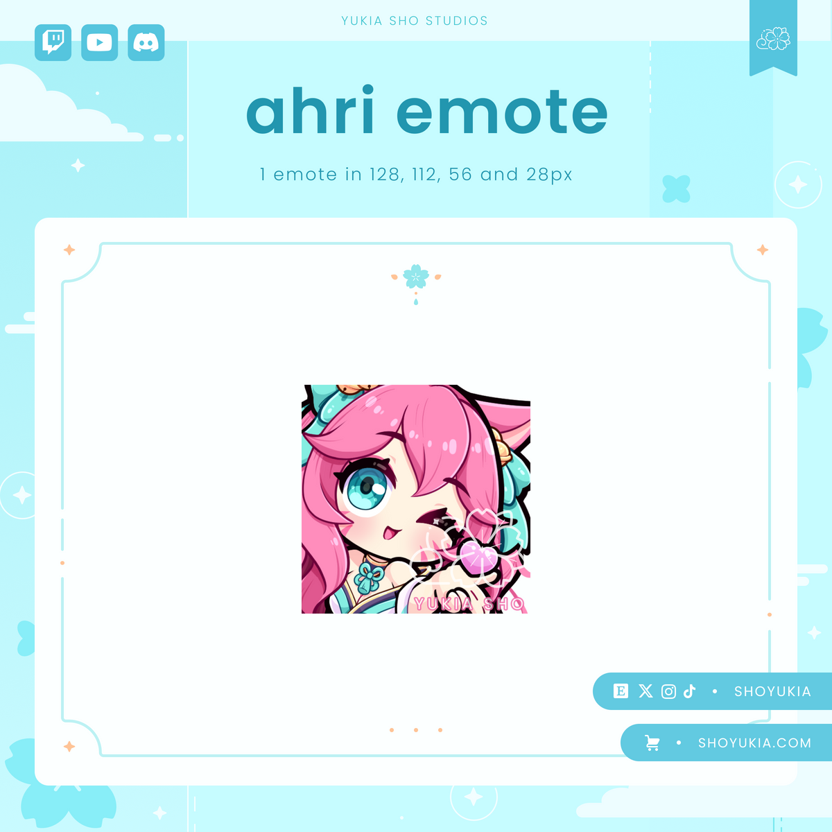 Emoticones de Ahri de League of Legends para Twitch/Discord
