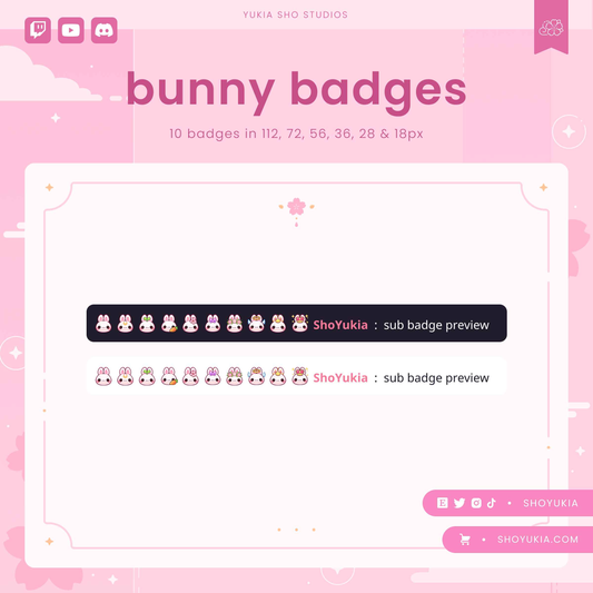 Bunny Sub Badges
