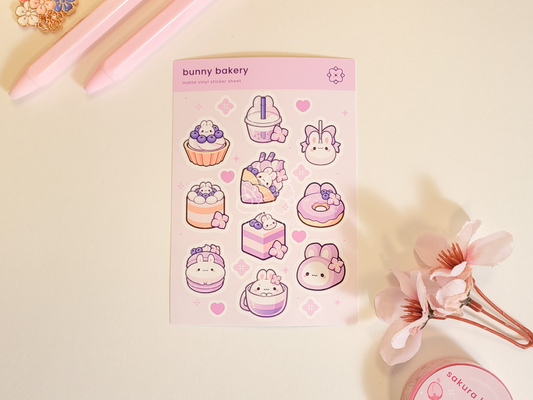bunny bakery Mini Sticker Sheet