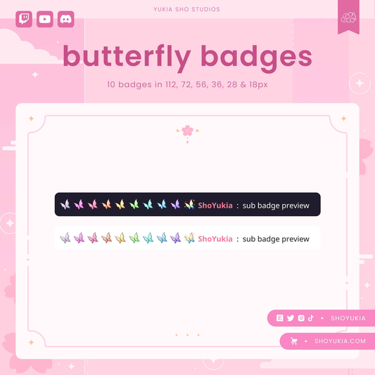 Butterfly Sub Badges