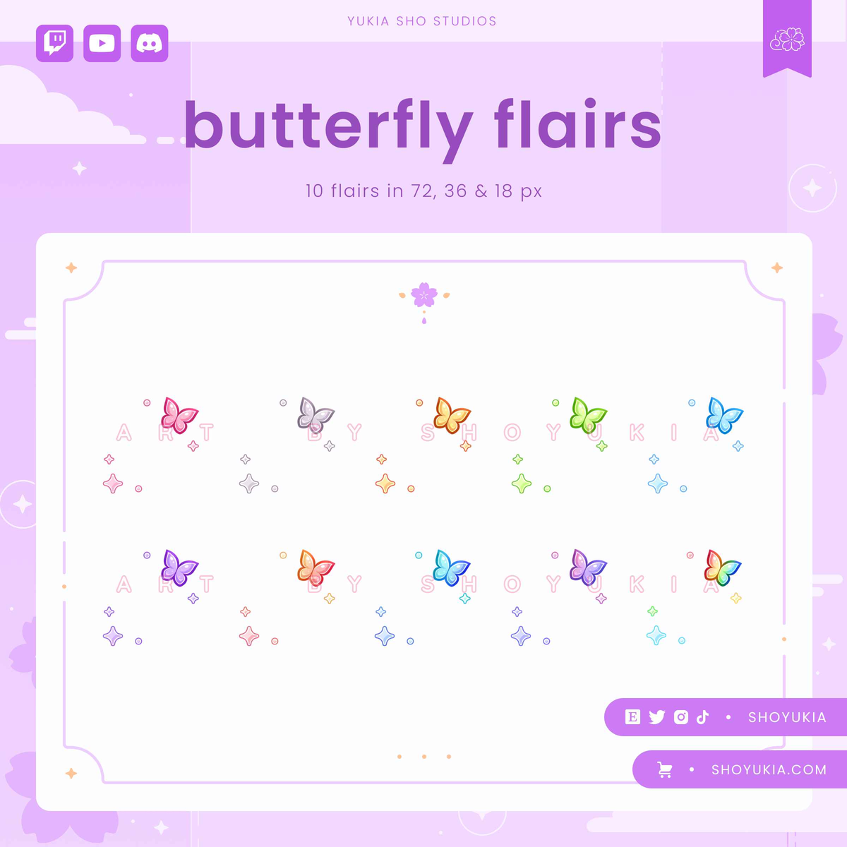 Butterfly Twitch Badge Flair