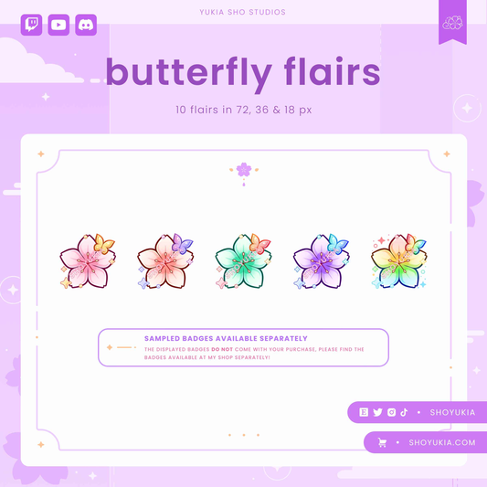 Butterfly Twitch Badge Flair