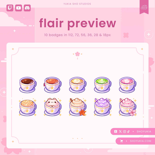 Cozy Cafe Sub Badges & Flair