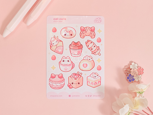 Cat Cafe Mini Sticker Sheet