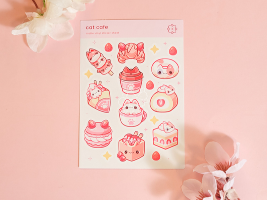 Cat Cafe Mini Sticker Sheet