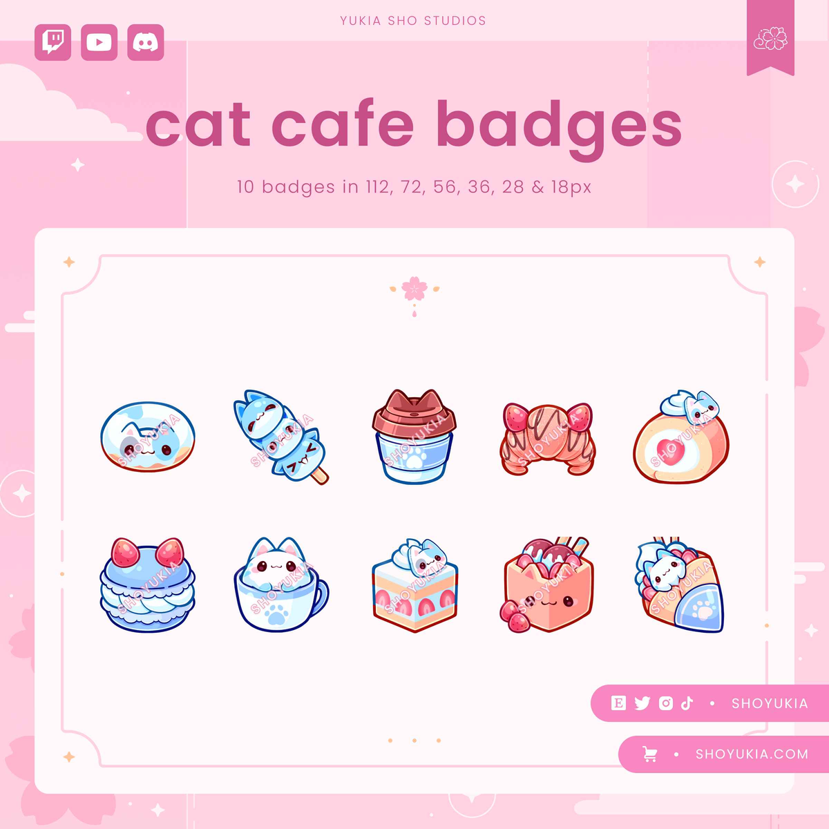 Cat Cafe Sub Badges