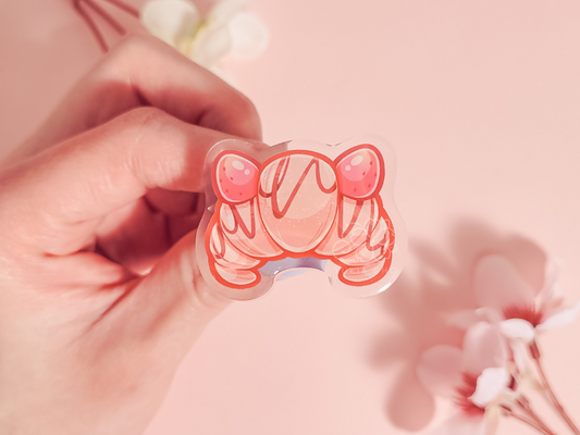 Cat Cafe Croissant 1.5"Acrylic Pin