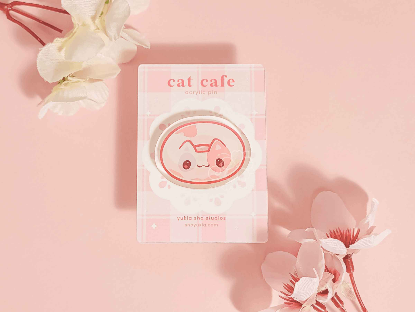 Cat Cafe Donut 1.5"Acrylic Pin