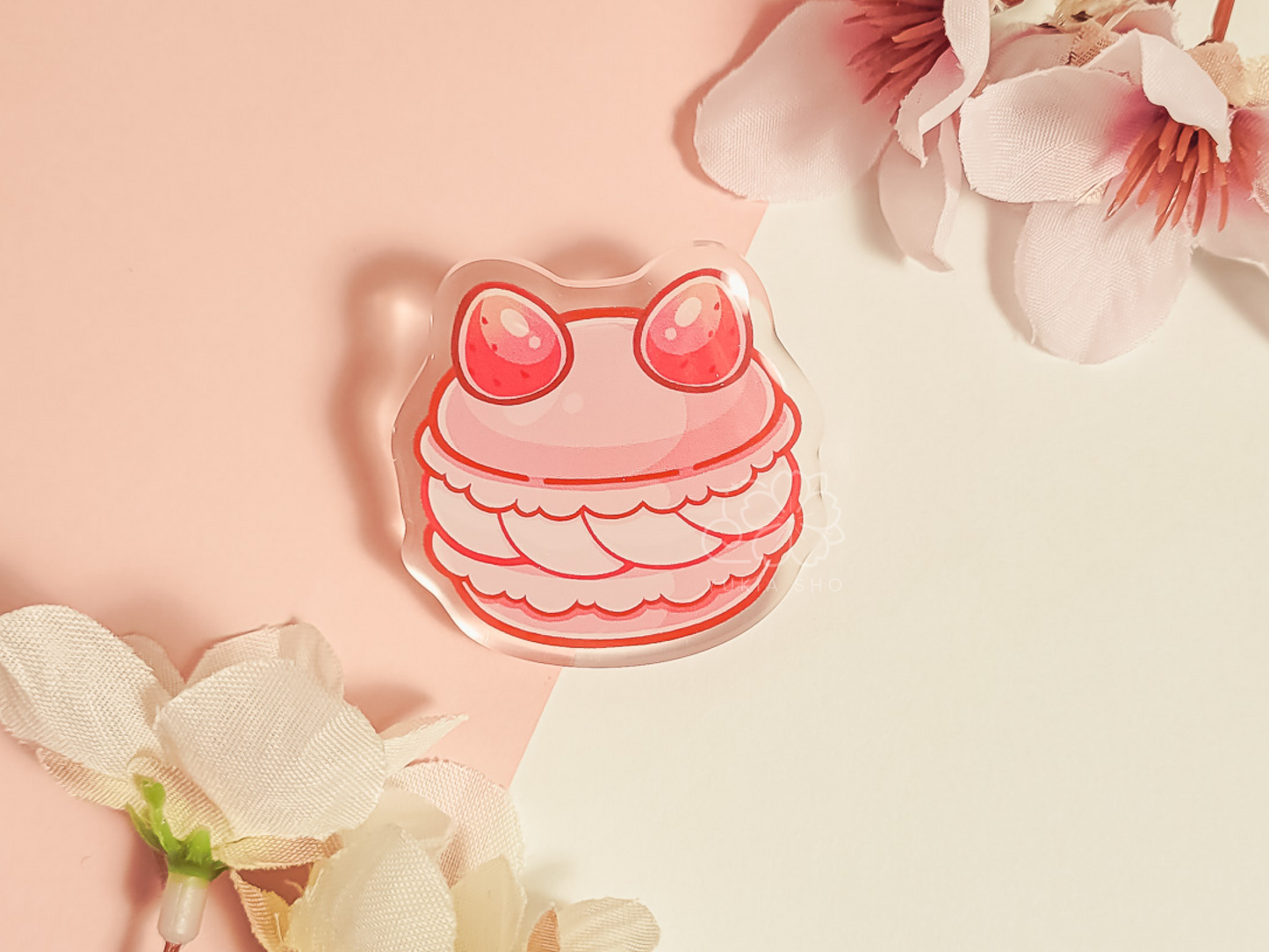 Cat Cafe Macaron 1.5"Acrylic Pin