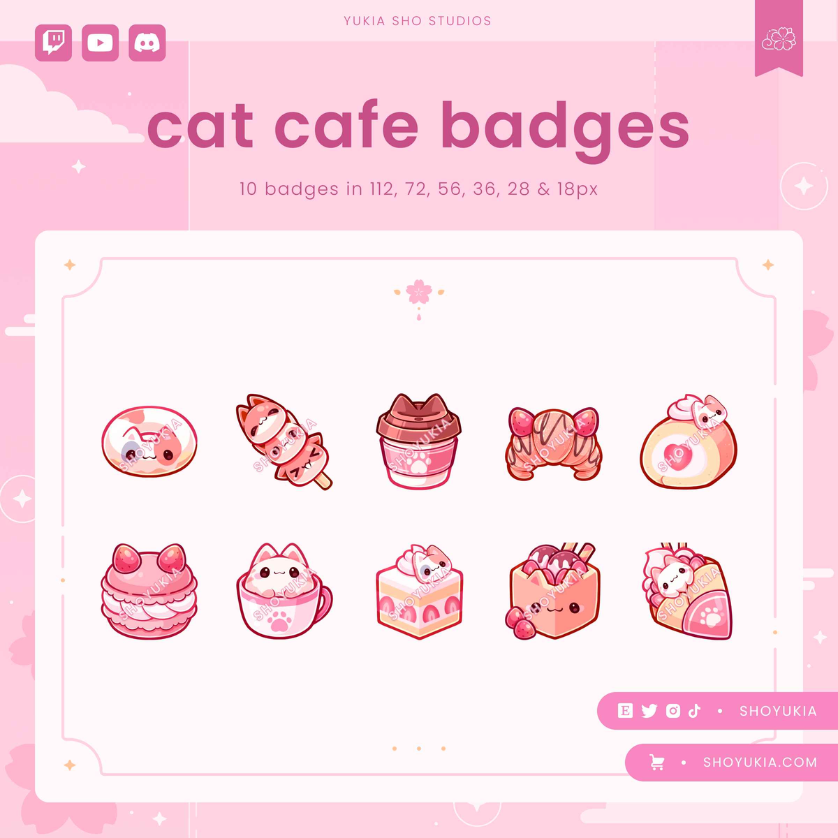 Cat Cafe Sub Badges