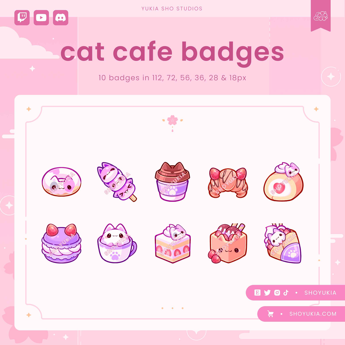 Cat Cafe Sub Badges