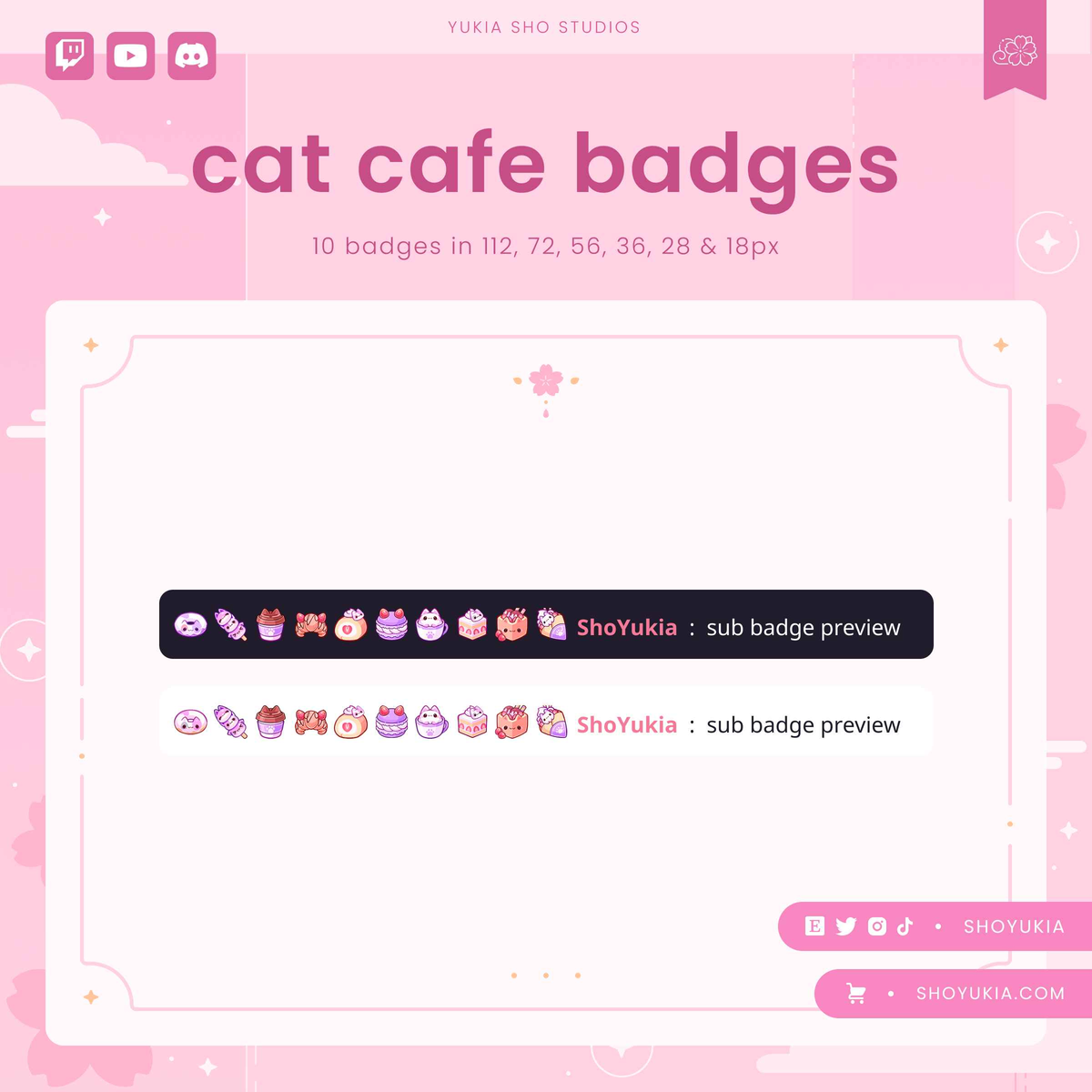 Cat Cafe Sub Badges