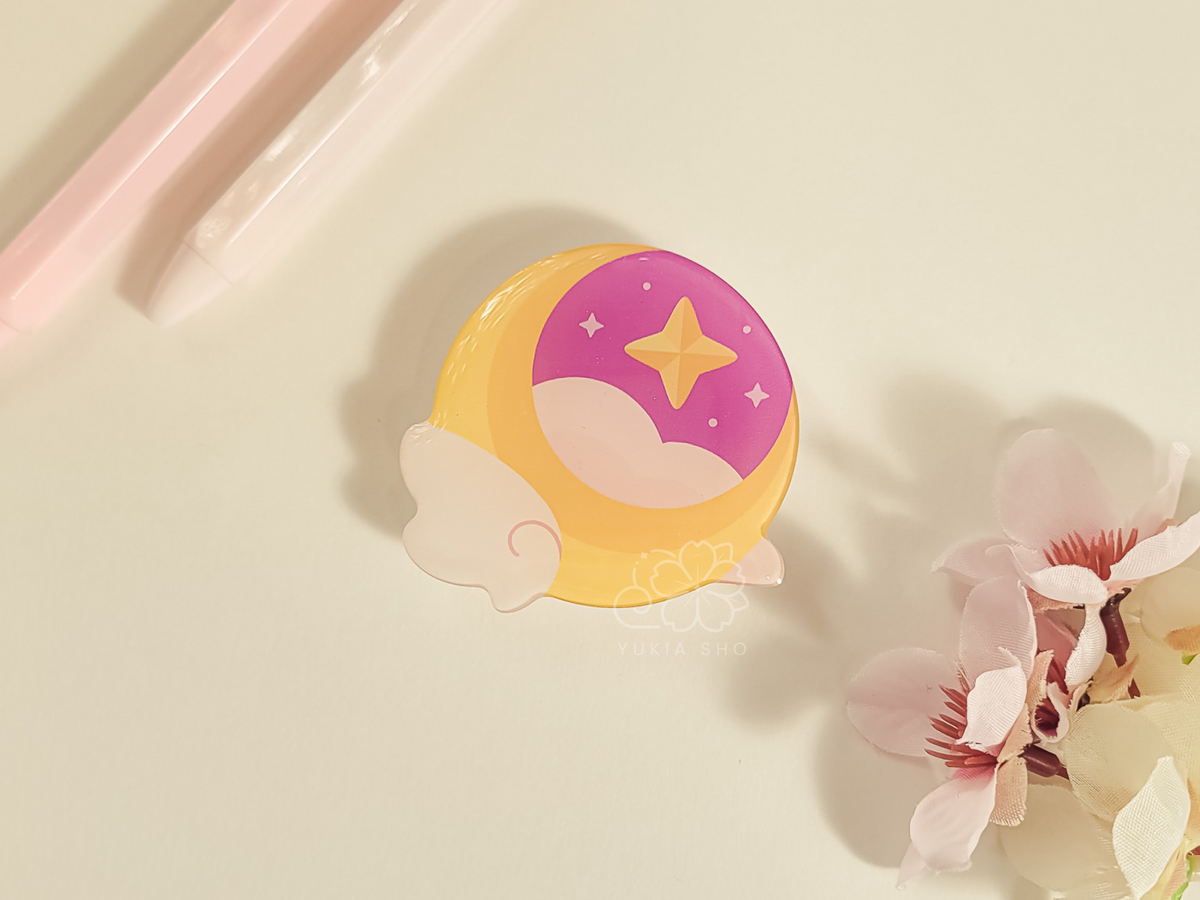 Celestial Moon Acrylic Phone Grip