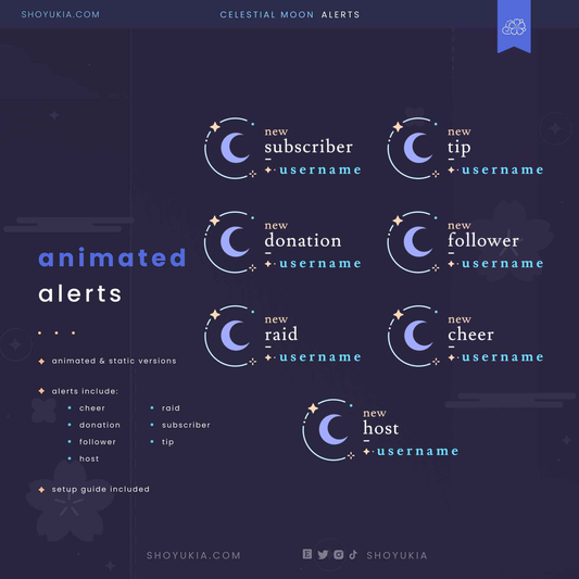 Celestial Moon Stream Alerts (Blue)