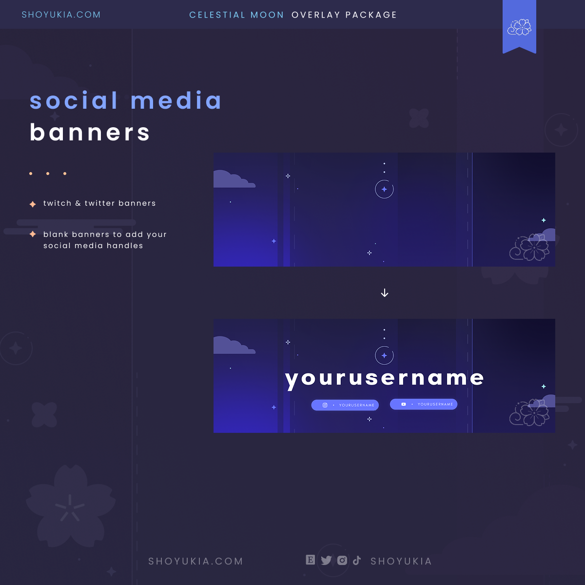 Animated Celestial Moon (Blue) Overlay Package