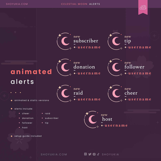 Celestial Moon Stream Alerts (Pink)