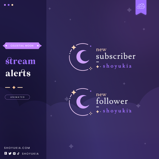 Celestial Moon Stream Alerts (Purple)