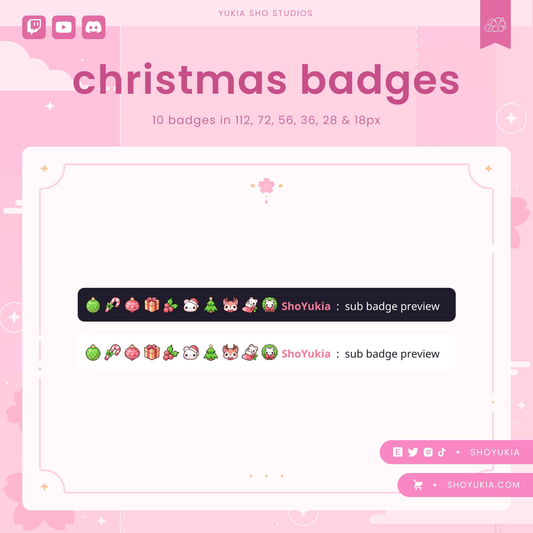 Christmas Sub Badges