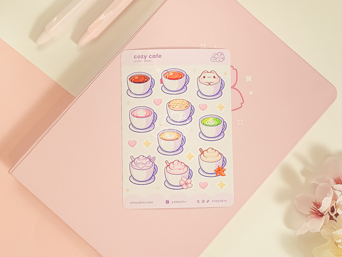 Cozy Cafe Mini Sticker Sheet