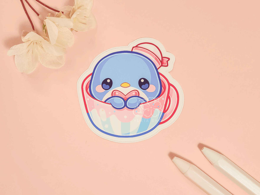 Kawaii Teacup Sam 3" Vinyl Sticker
