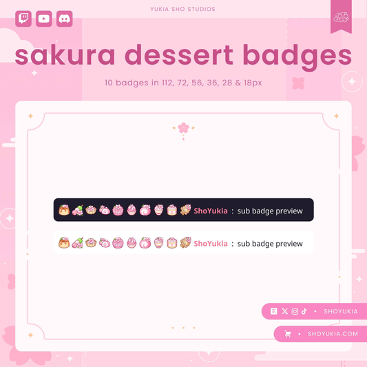 Sakura Japanese Desserts Sub Badges