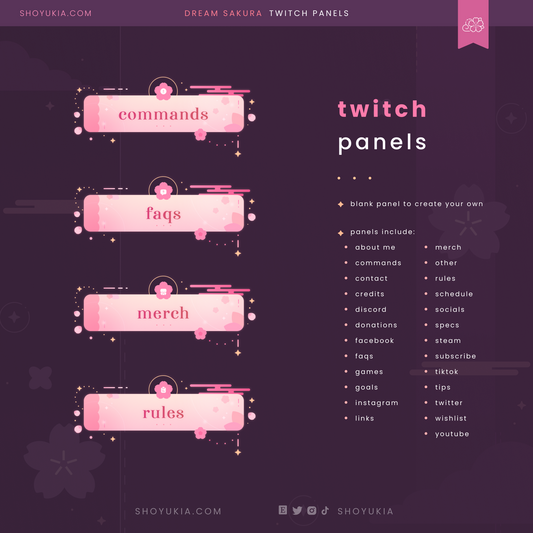Dream Sakura Twitch Panels