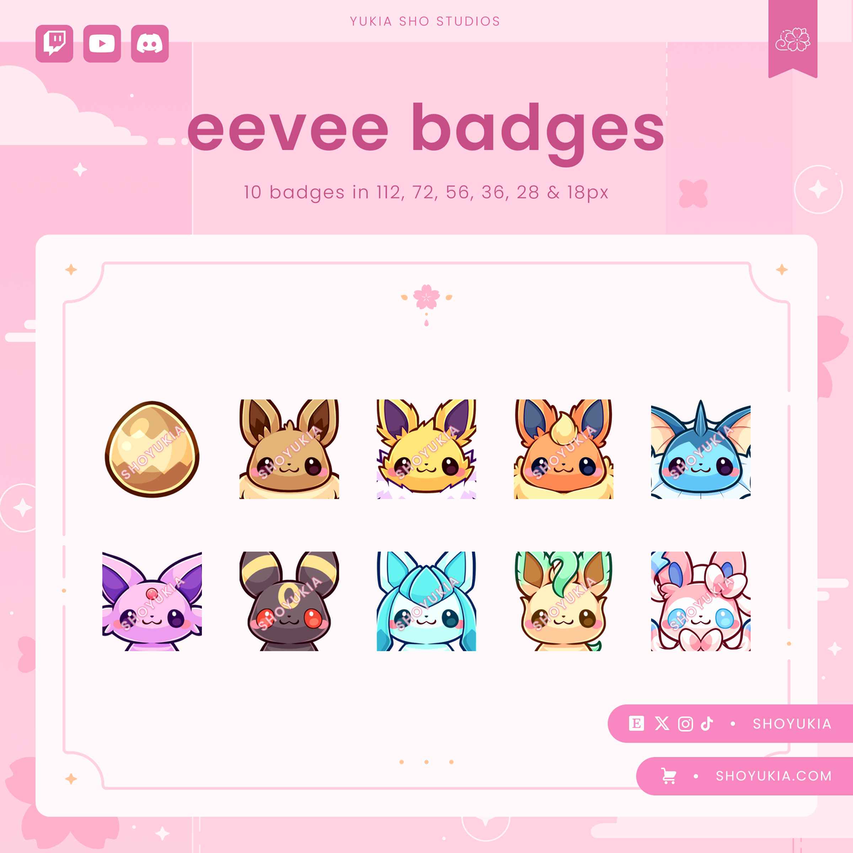 PKMN Eeveelution Sub Badges