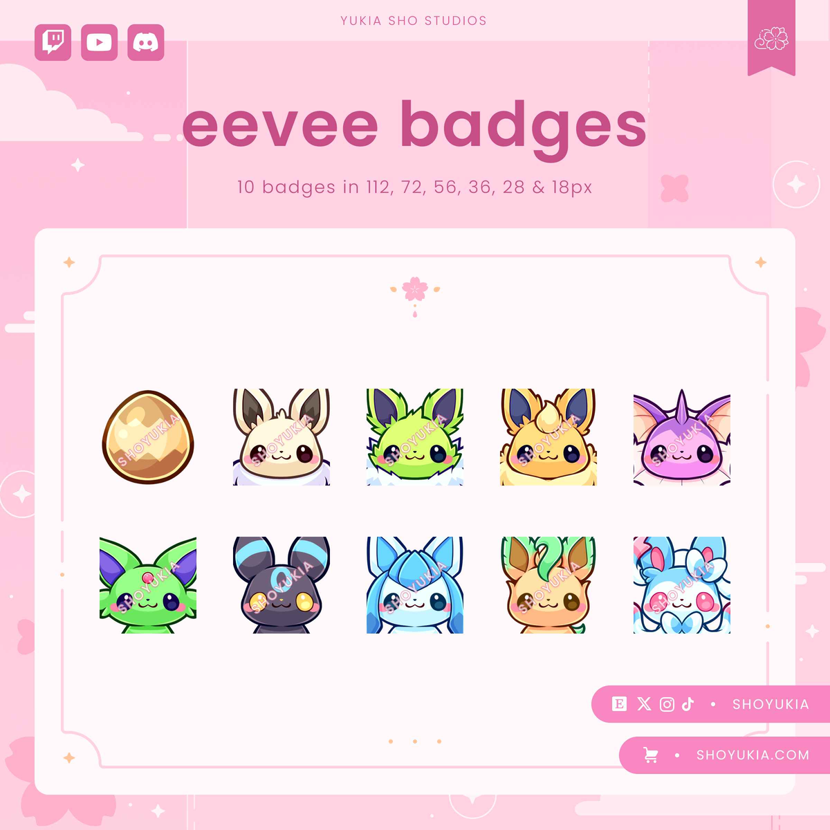 PKMN Eeveelution Sub Badges