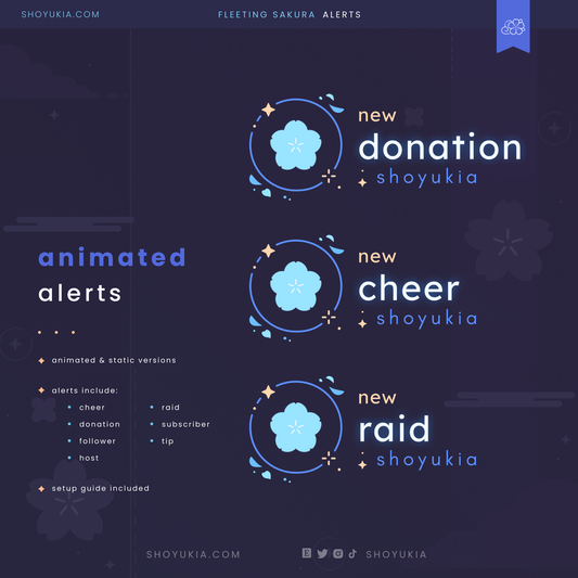Fleeting Sakura Stream Alerts (Blue)