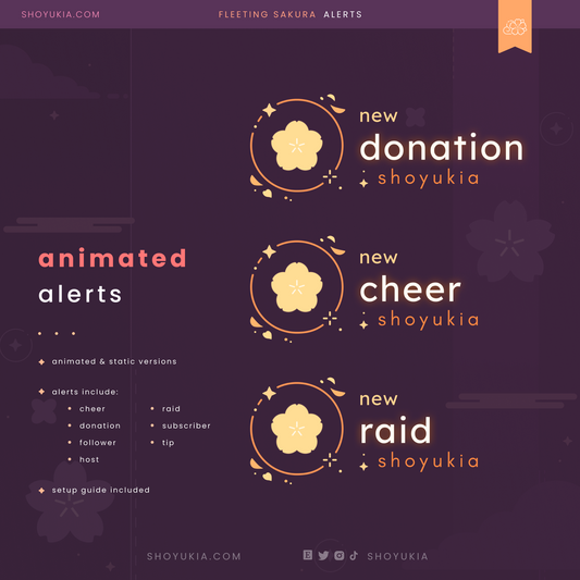 Fleeting Sakura Stream Alerts (Gold)