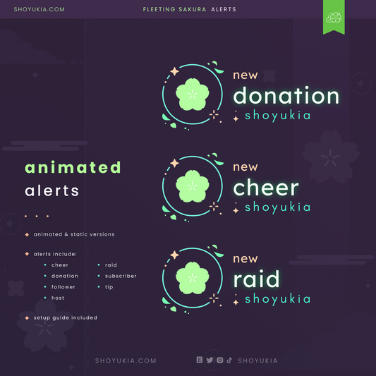 Fleeting Sakura Stream Alerts (Green)