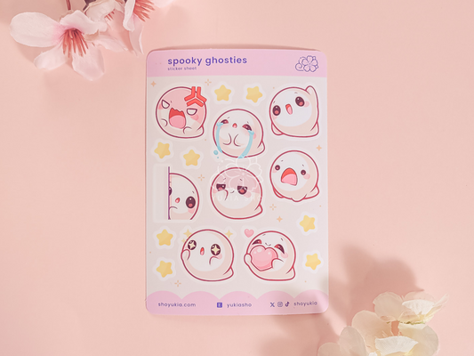 Spooky Ghosties Mini Sticker Sheet