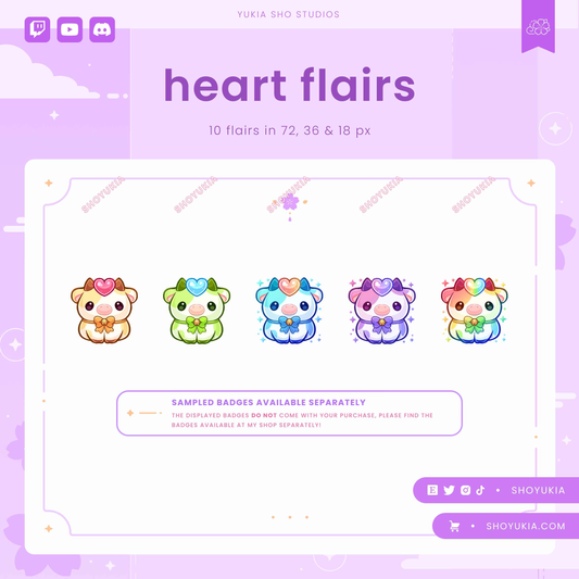 Heart Twitch Badge Flair (Center)