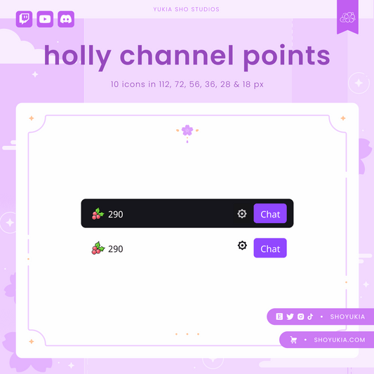Christmas Holly Channel Point Icon