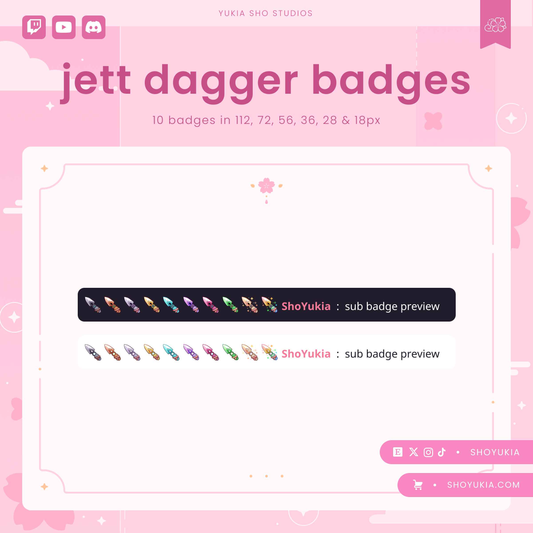 Valorant Jett Dagger Sub Badges