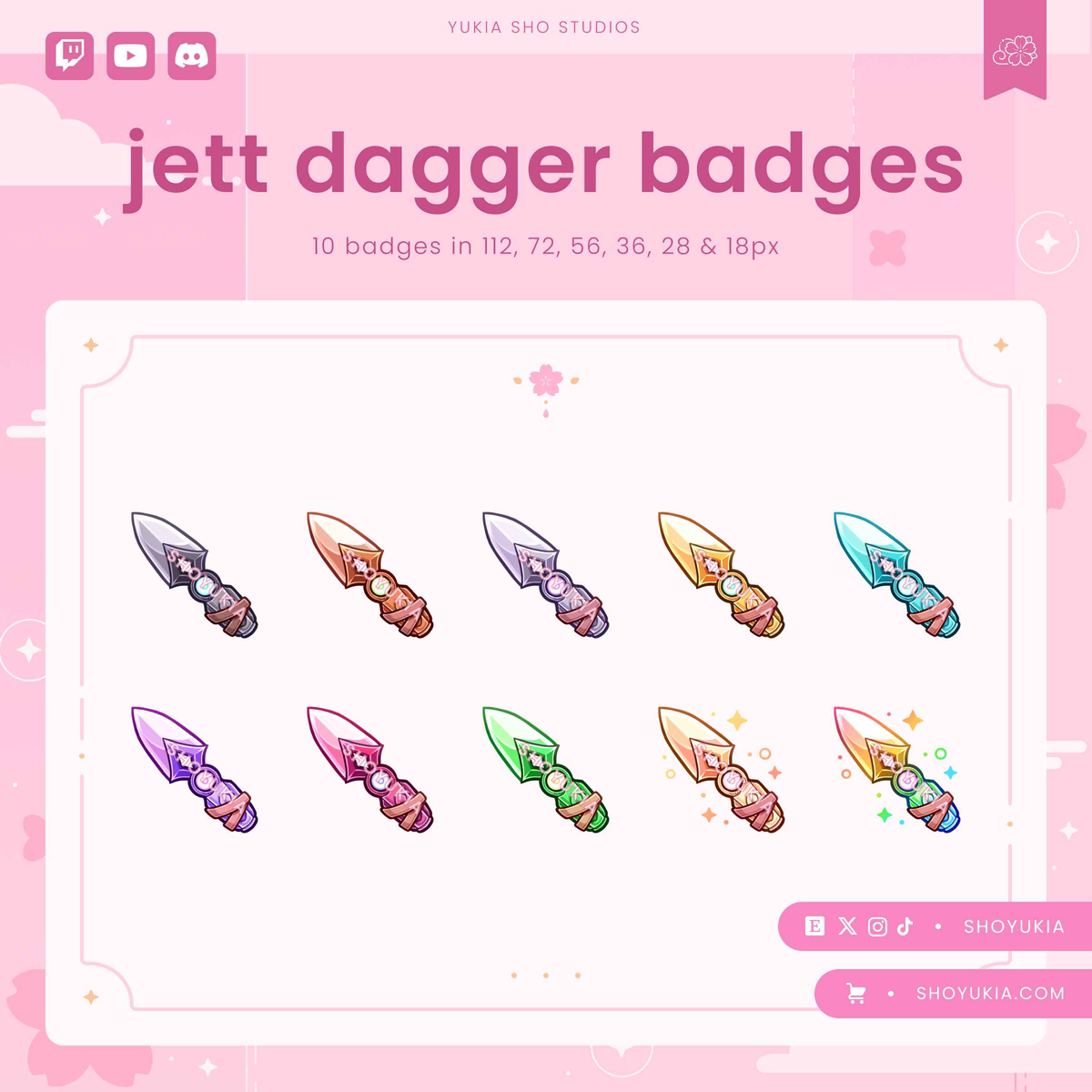 Valorant Jett Dagger Sub Badges & Flair