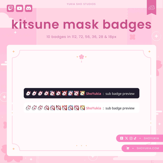 Kitsune Mask Sub Badges