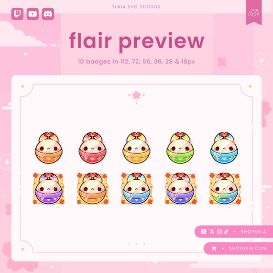 Genshin Impact Klee Bunny Bomb Sub Badges & Flair