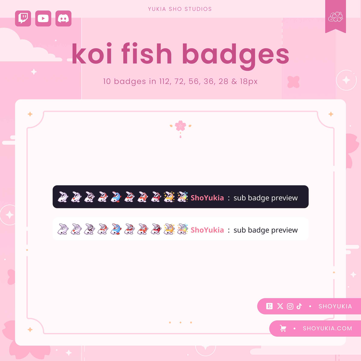 Koi Fish Sub Badges