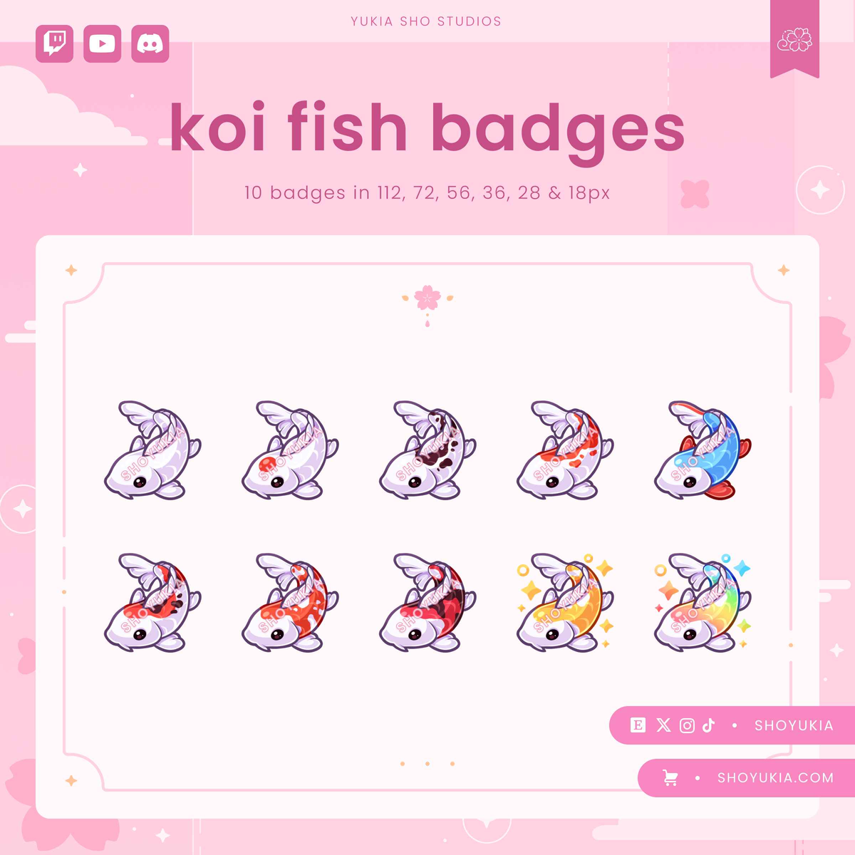 Koi Fish Sub Badges