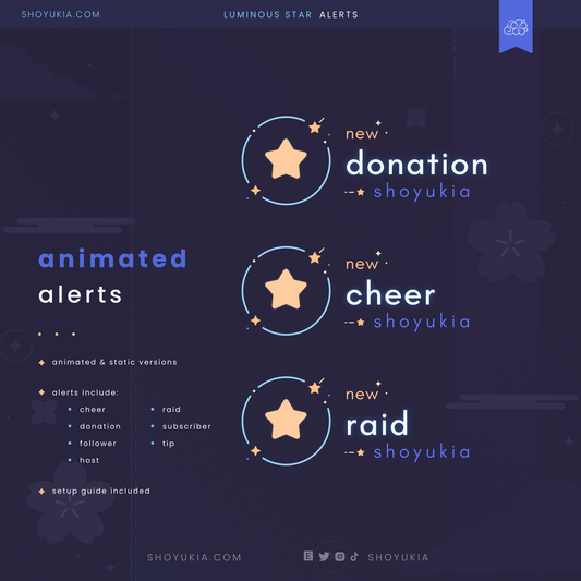 Luminous Star Stream Alerts (Gold)