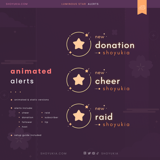 Luminous Star Stream Alerts (Gold)