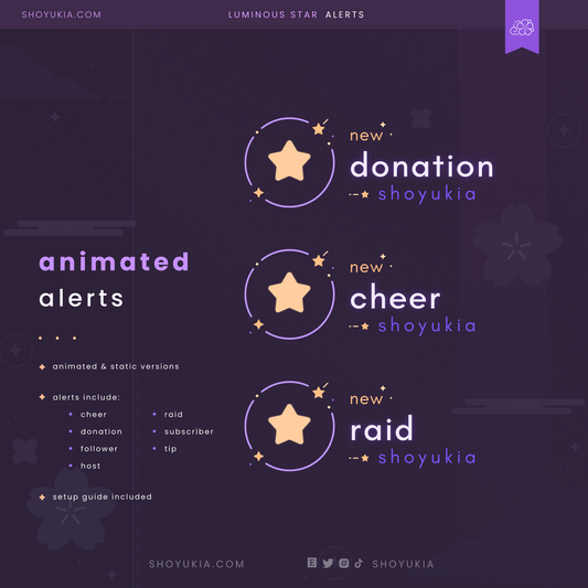 Luminous Star Stream Alerts (Purple)
