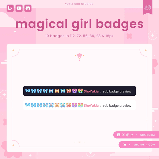 Magical Girl Bow Sub Badges