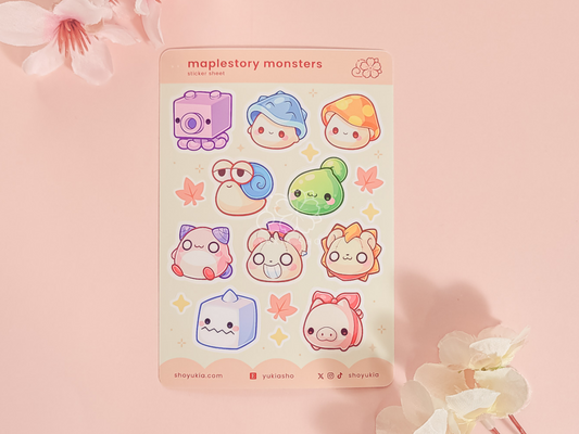 Maple Monsters Mini Sticker Sheet