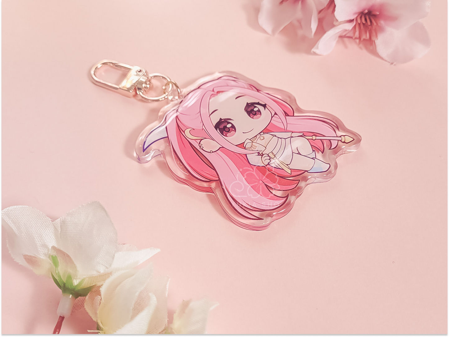 K Hunter Mira Golden 2.5" Acrylic Keychain Charm