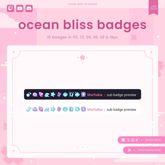 Ocean Bliss Sub Badges
