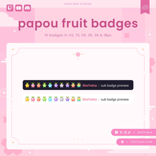 KH Papou Fruit Sub Badges