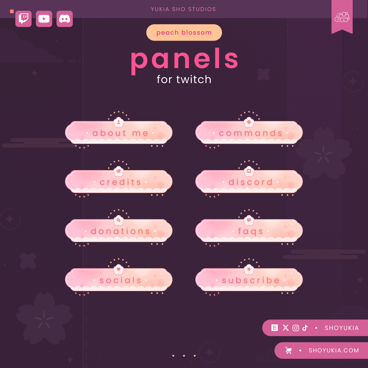 Paneles de contracción de color rosa nublado